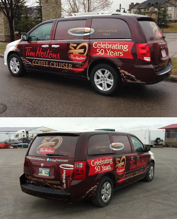 Vehicle Wraps - Tim Hortons Dodge Caravan | Canawrap